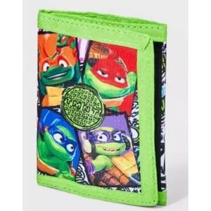 Teenage Mutant Ninja Turtles Mutant Mayhem Trifold Wallet Kids Boys Green‎